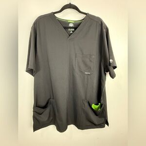 Healing Hands Charcoal V-Neck Shirt